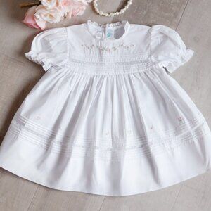 White Heirloom Dress Floral Bullions Feltman Brothers Embroidery Lace NWT